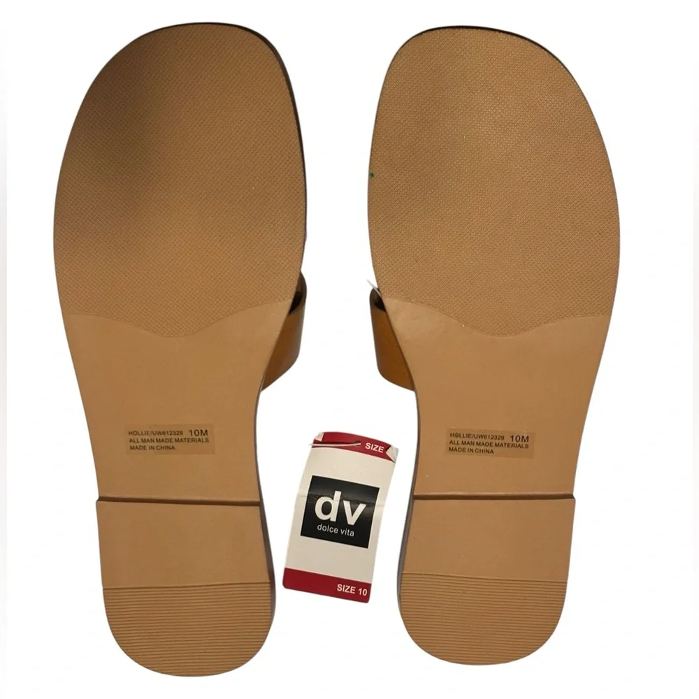 DV by Dolce Vita Tan H Band Slide Sandals Size 10 NWT